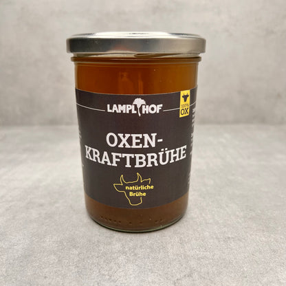 Ochsenkraftbrühe im Glas